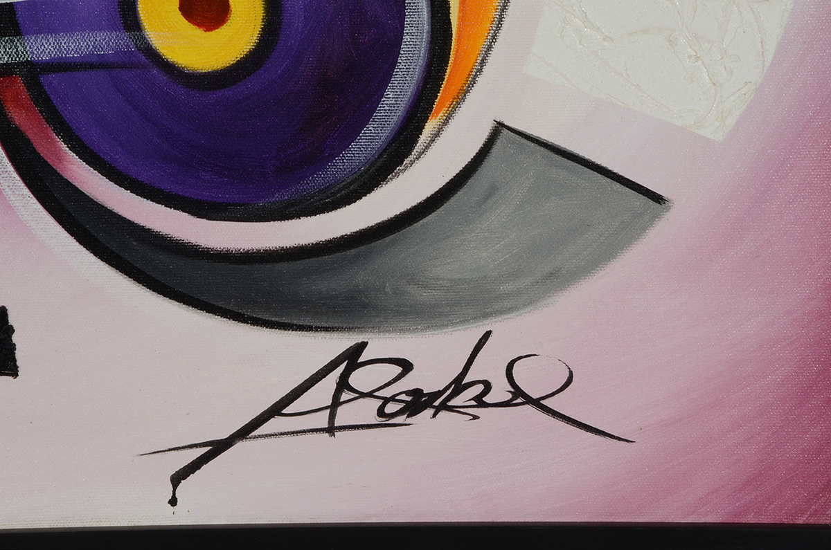 Alfred Gockel Original Large Mixed Media Painting on Canvas "Tripping"