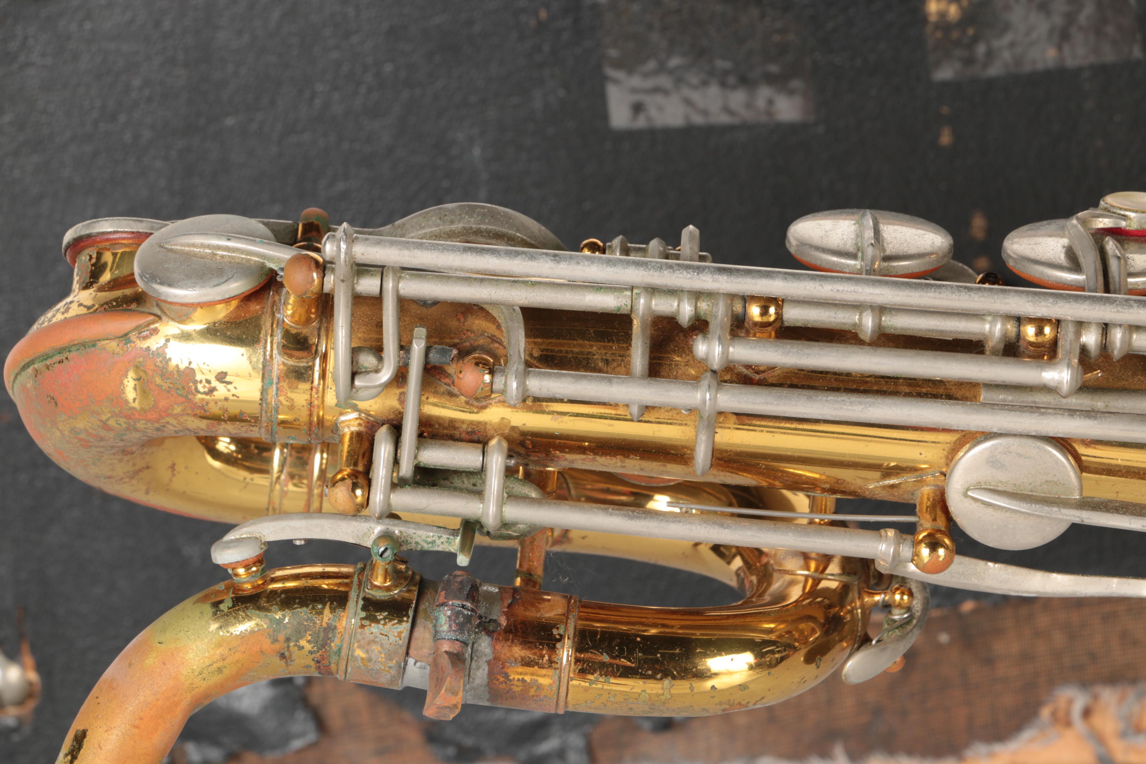 Vintage Bundy Baritone Saxophone With Case