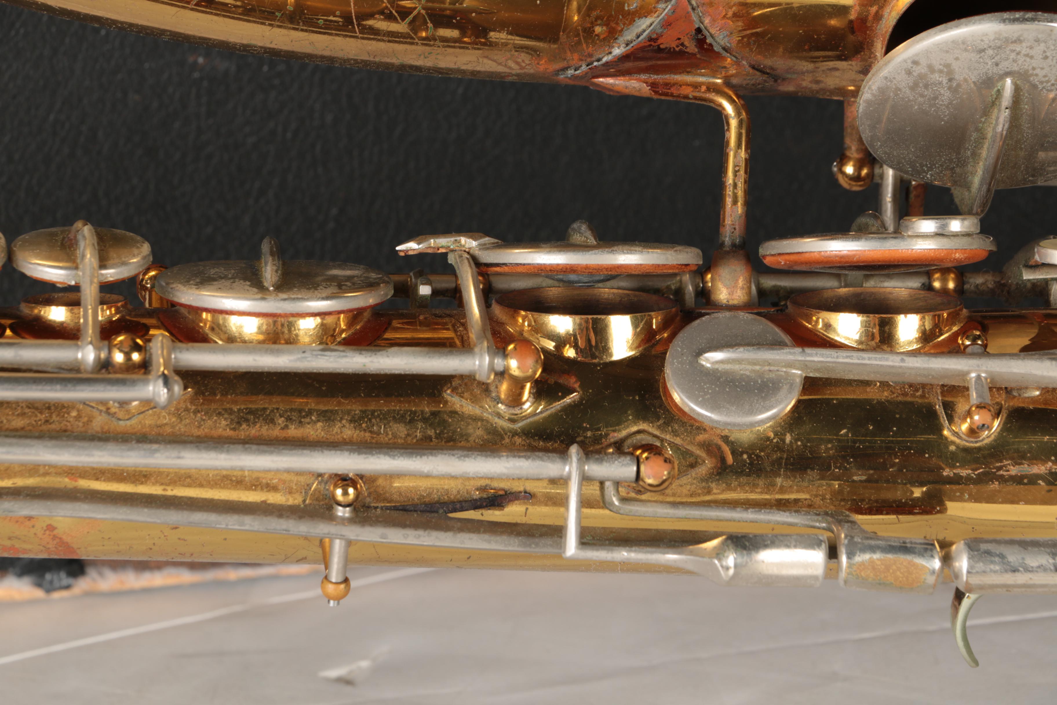 Vintage Bundy Baritone Saxophone With Case