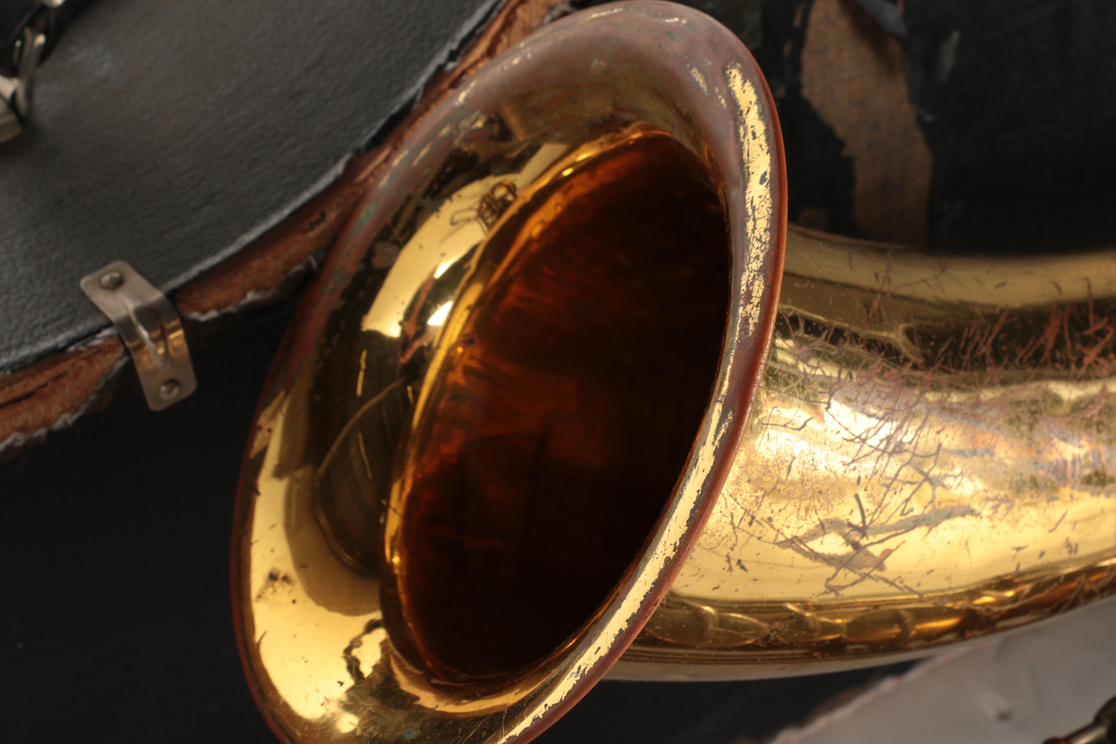 Vintage Bundy Baritone Saxophone With Case