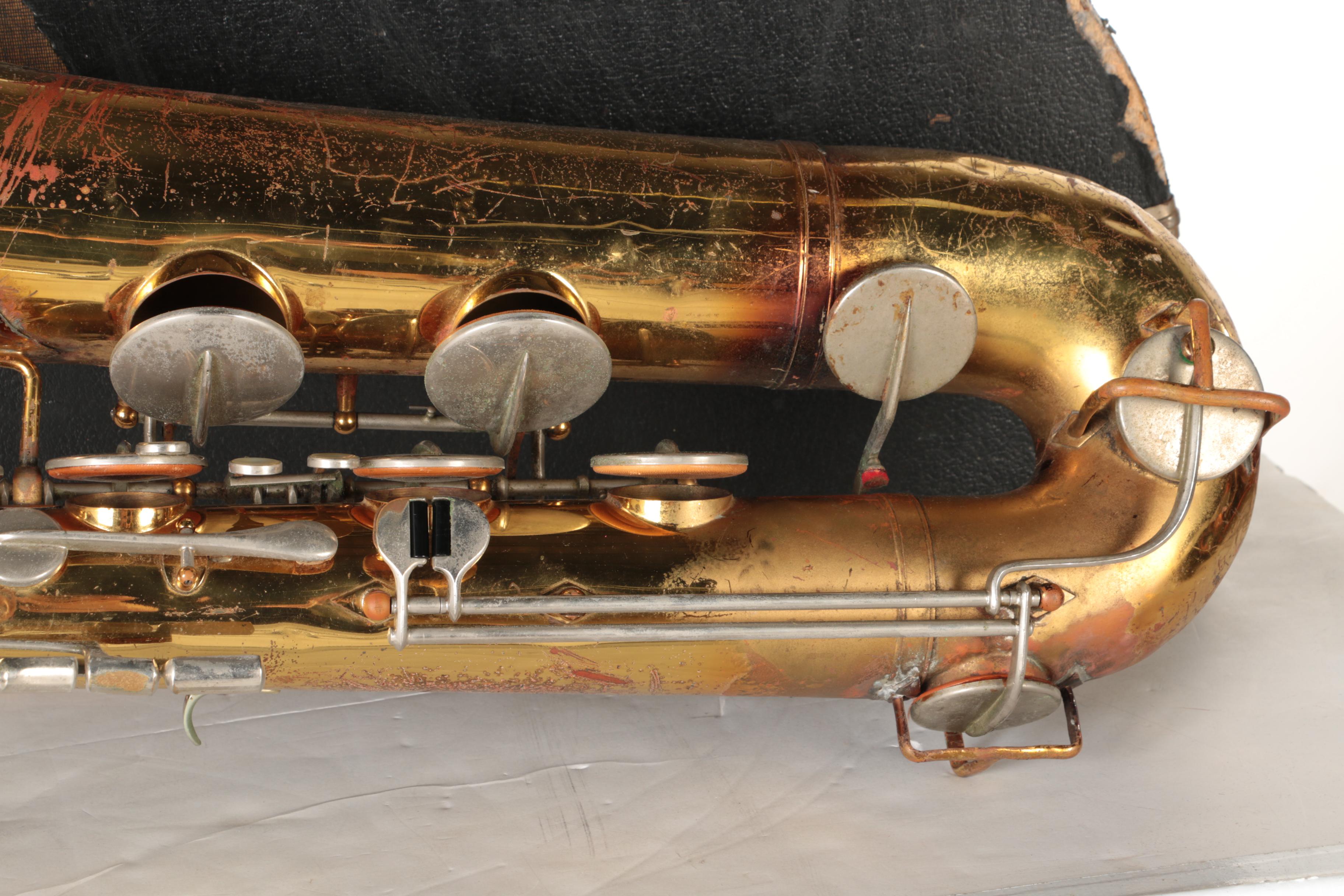 Vintage Bundy Baritone Saxophone With Case