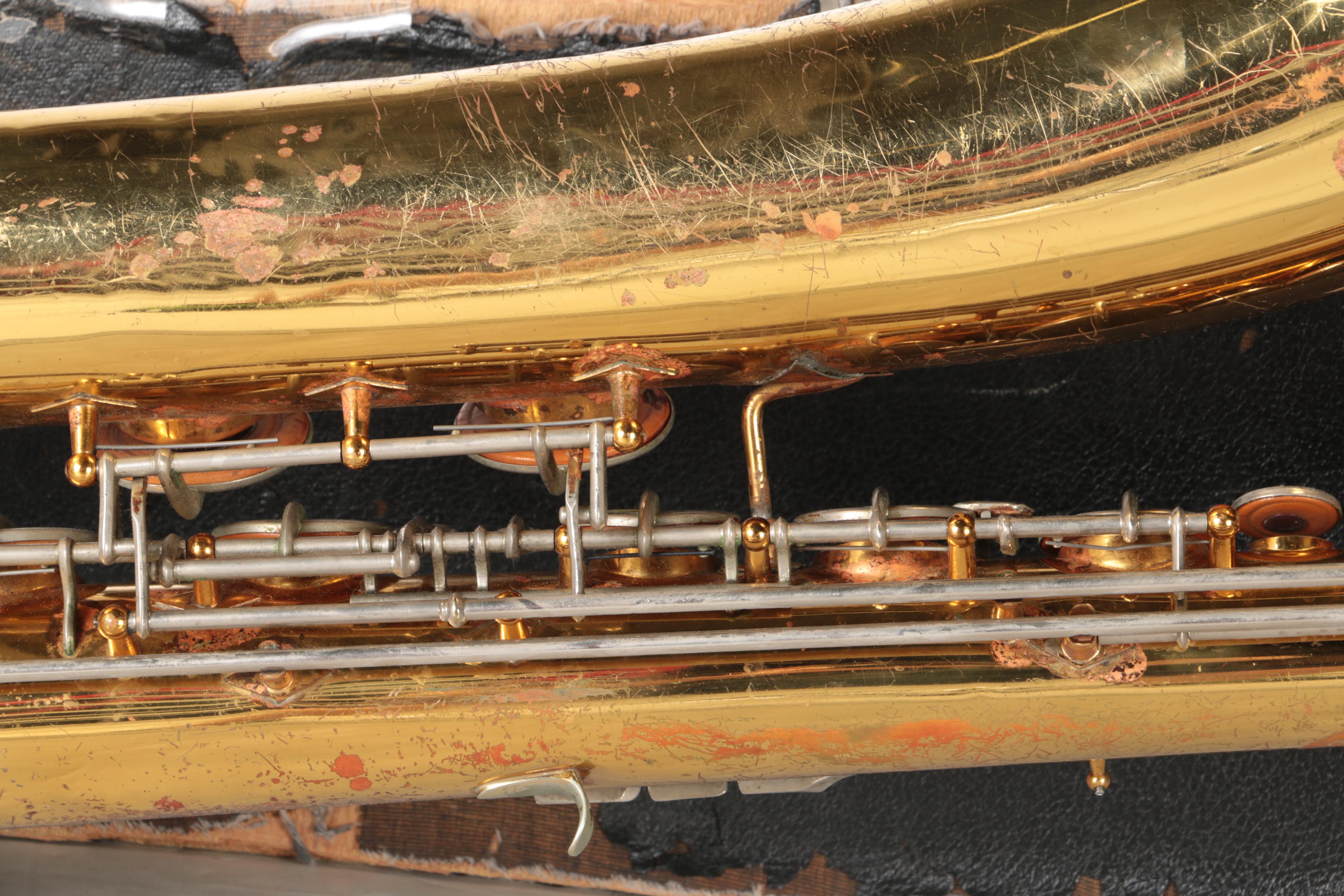 Vintage Bundy Baritone Saxophone With Case