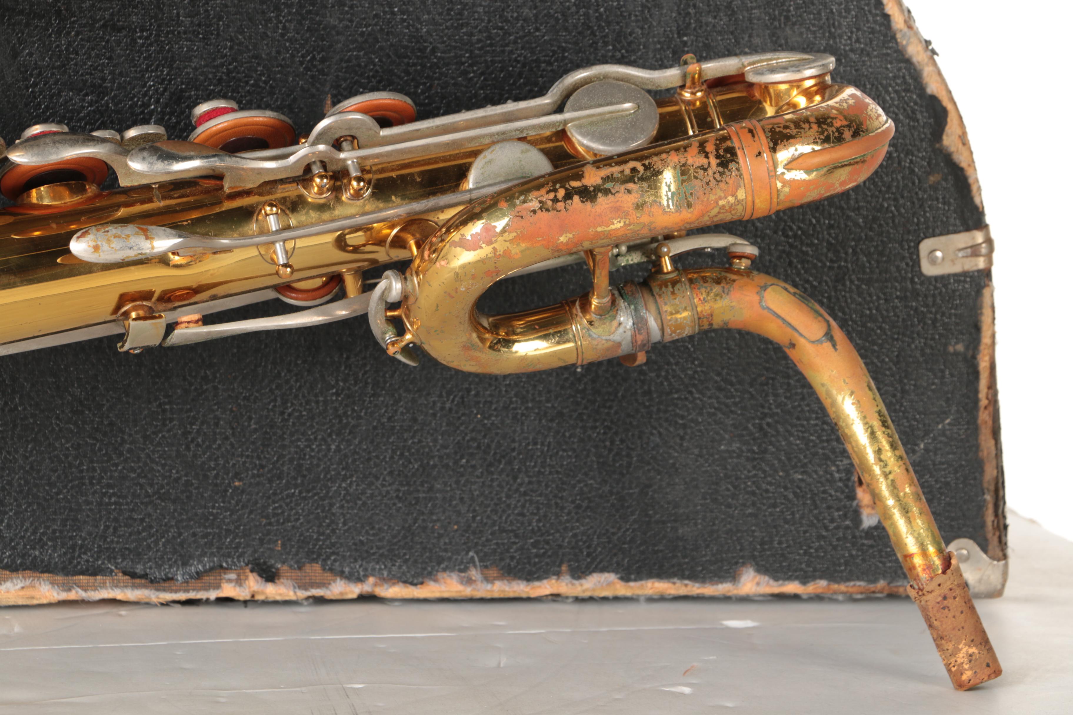 Vintage Bundy Baritone Saxophone With Case