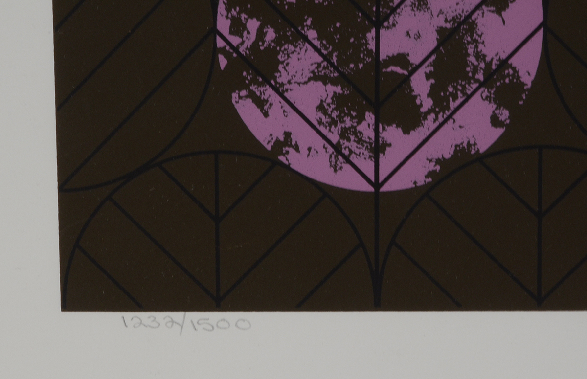 Charley Harper Signed Limited Edition Serigraph "Redbirds and Redbuds"