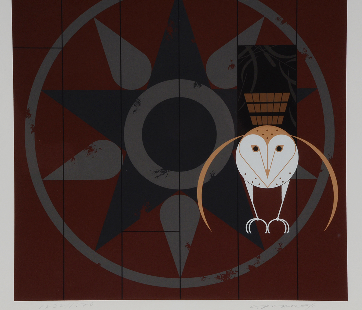 Charley Harper Signed Limited Edition Serigraph "Hexit"