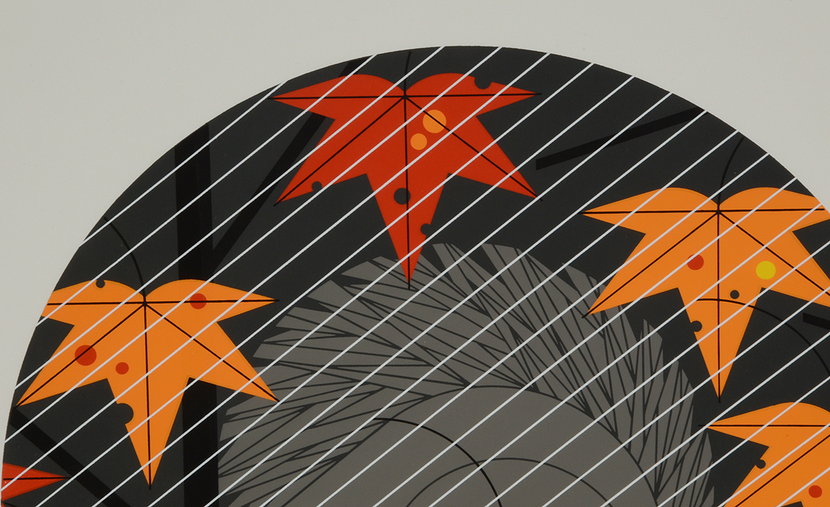 Charley Harper Signed Limited Edition Serigraph "Squirrel in a Squall"