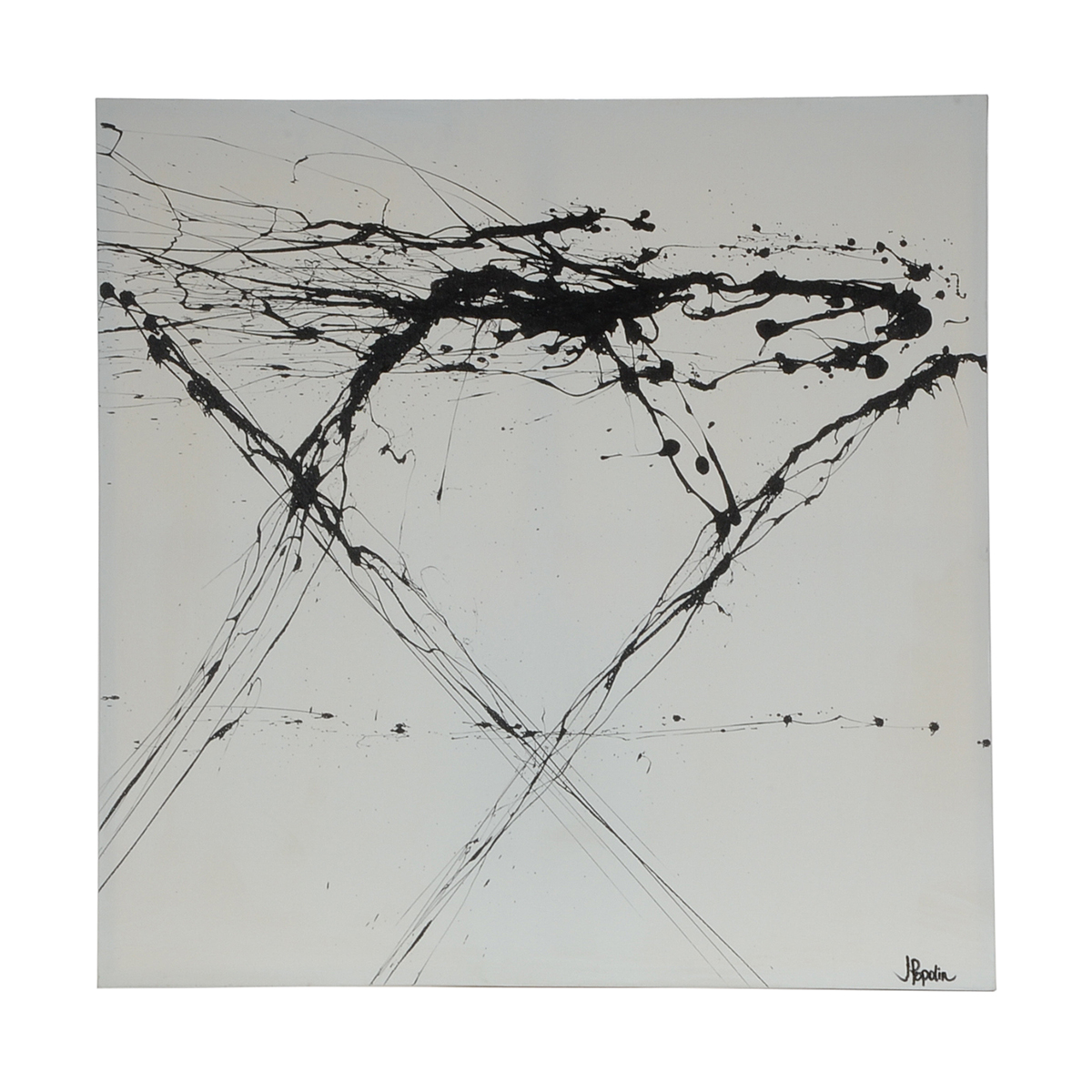 J. Popolin Original Abstract Acrylic on Canvas