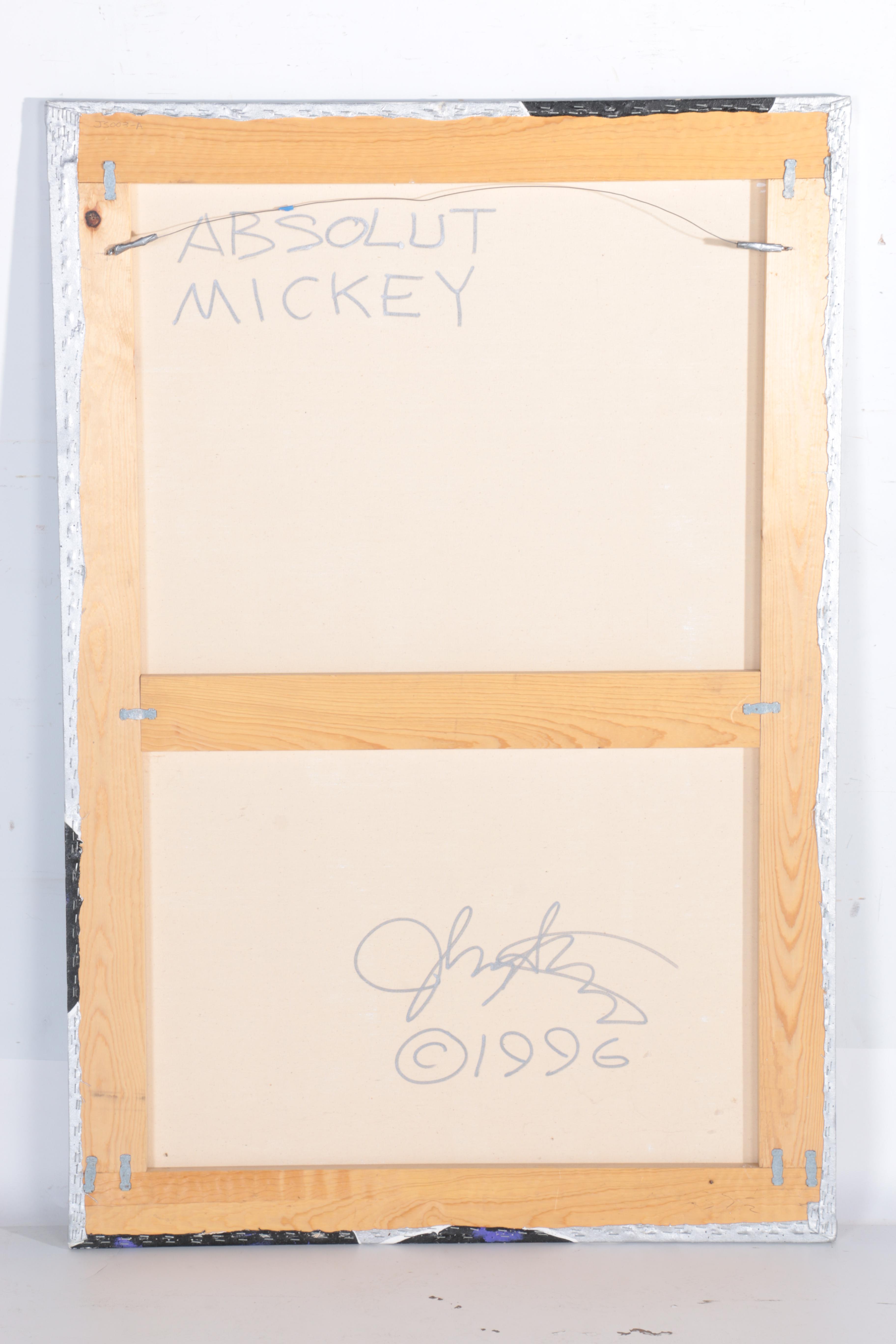 John Stango Acrylic on Canvas "Absolut Mickey"