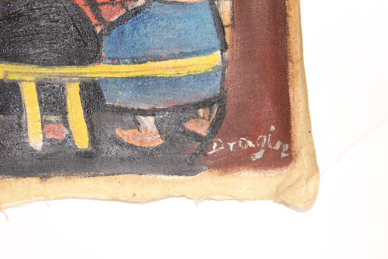 Collection of Four Eastern European Folk Art Cloth Paintings