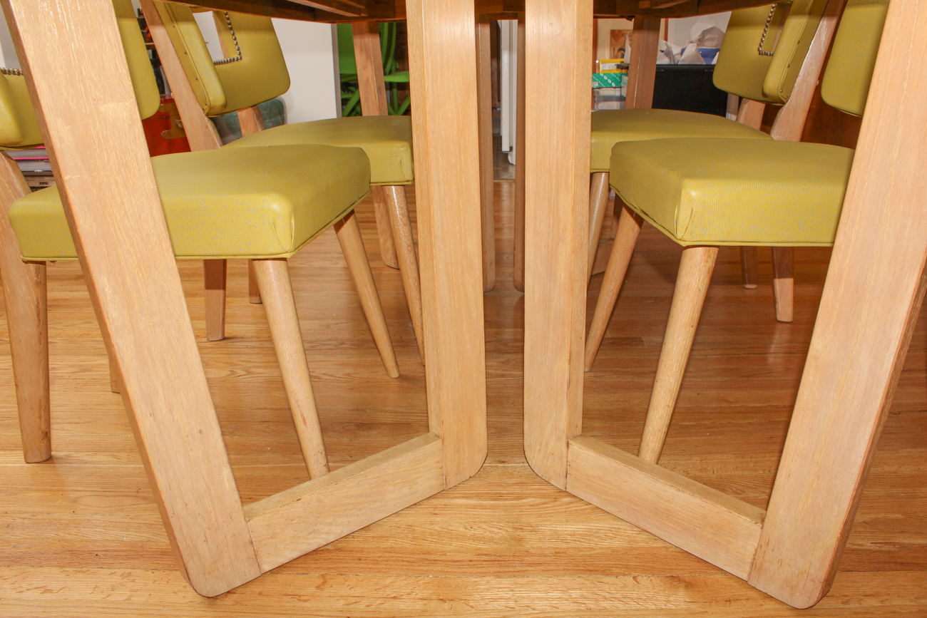 Mid Century Modern Blonde Dining Table and Chairs by Meier Pohlmann