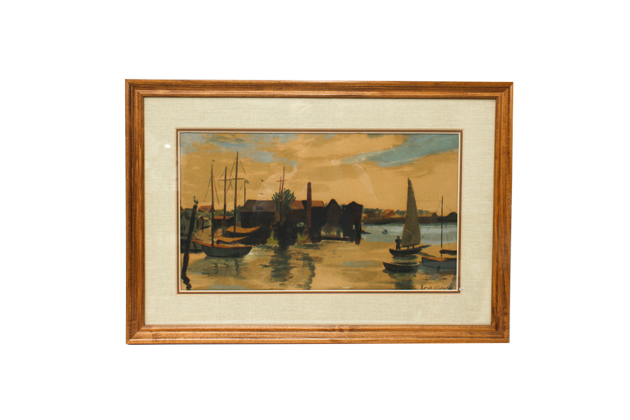 Signed Louis Riban Lithograph