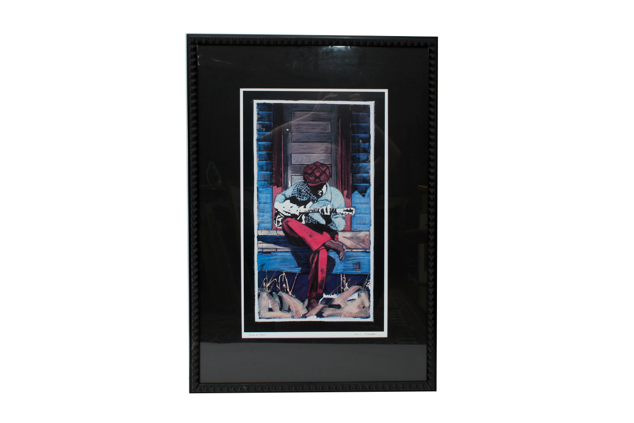 Signed H.C. Porter Silk Screen "Blues at Home"