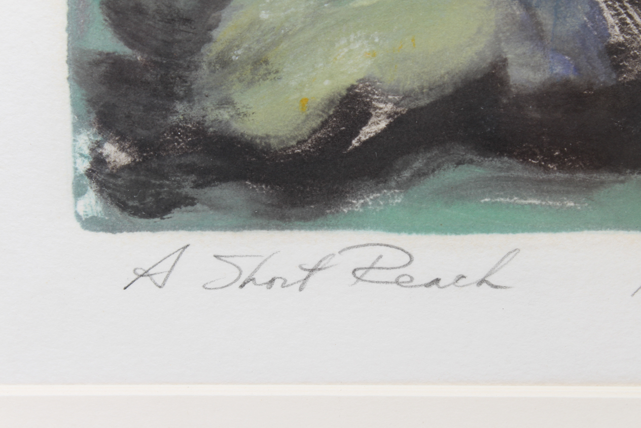 "A Short Reach" Hand Colored Etching