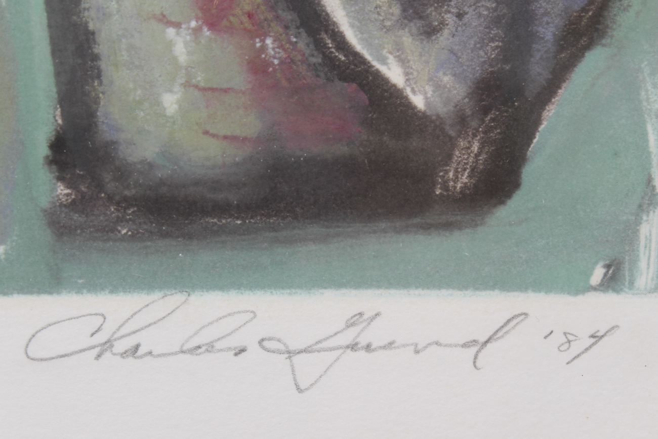 "A Short Reach" Hand Colored Etching