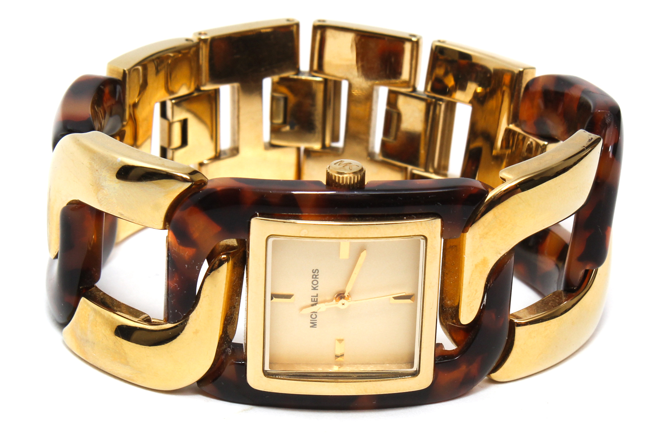 Michael Kors Faux Tortoise Shell Bracelet Watch