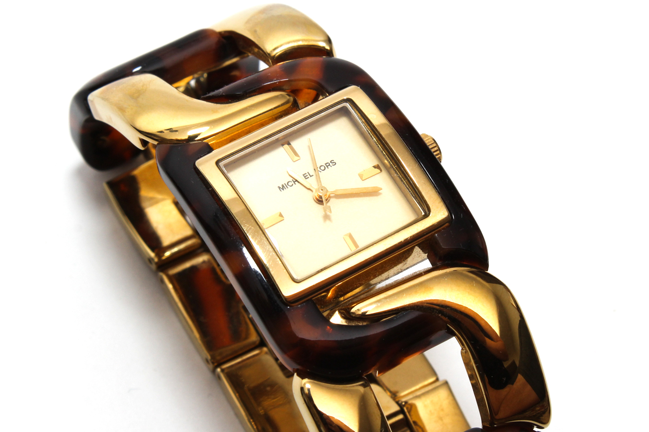 Michael Kors Faux Tortoise Shell Bracelet Watch