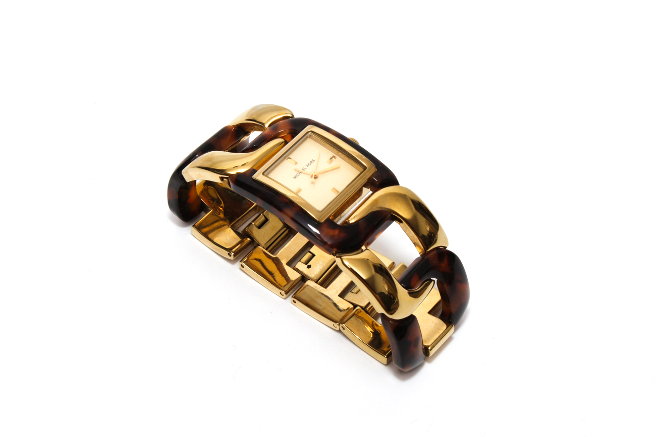 Michael Kors Faux Tortoise Shell Bracelet Watch