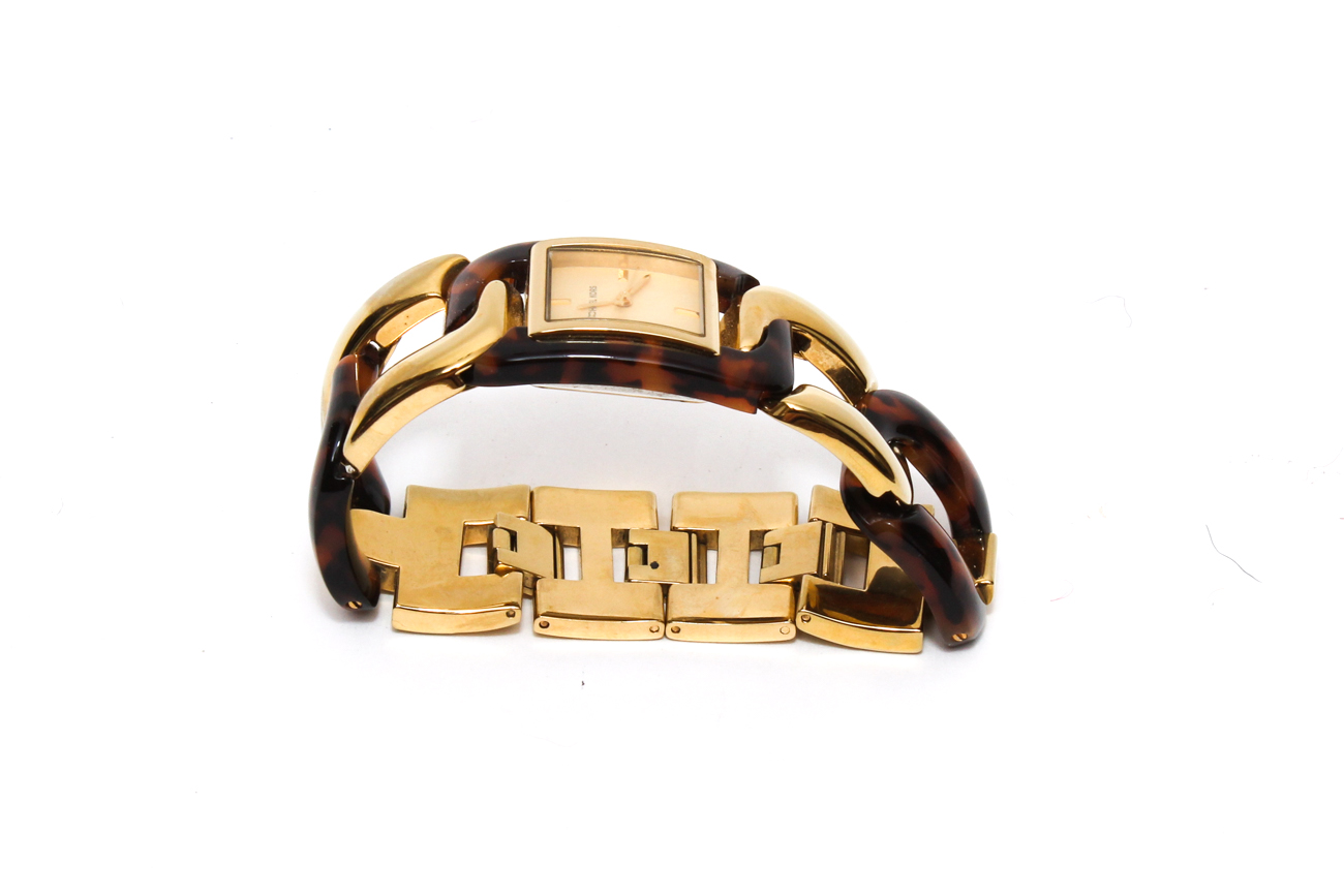 Michael Kors Faux Tortoise Shell Bracelet Watch