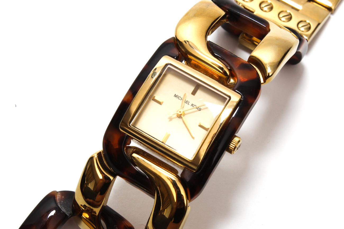 Michael Kors Faux Tortoise Shell Bracelet Watch