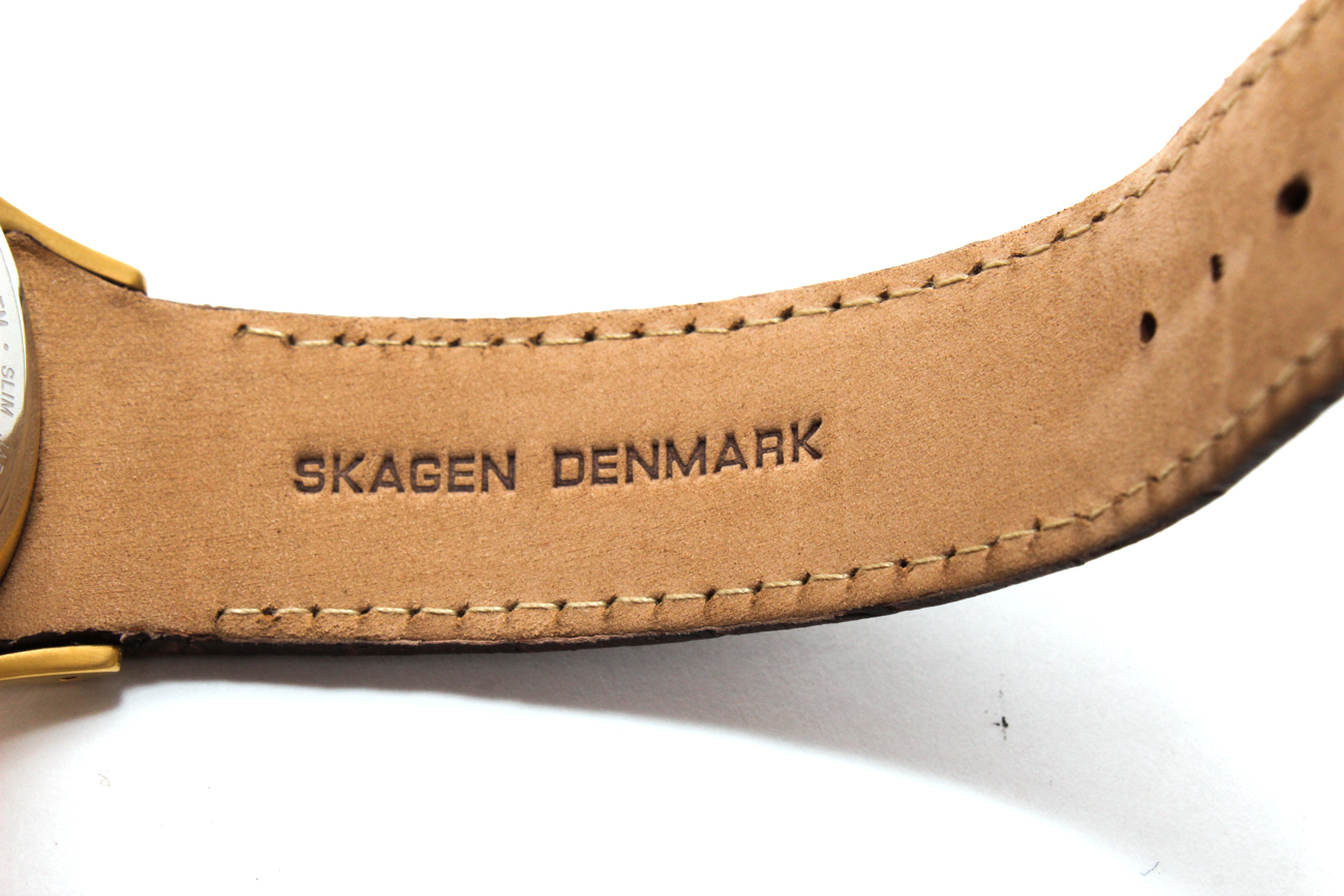 Skagen Denmark Croc Embossed Watch