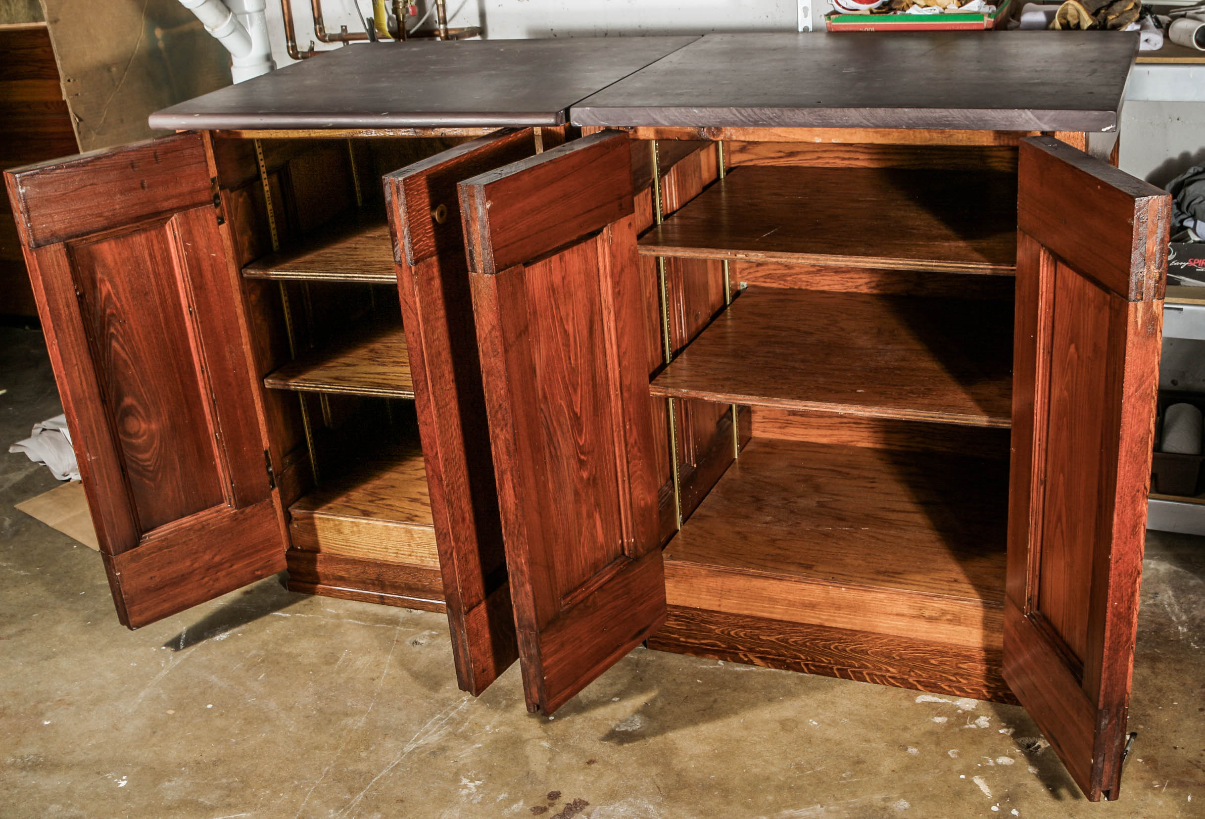 Stone Top Oak Cabinets