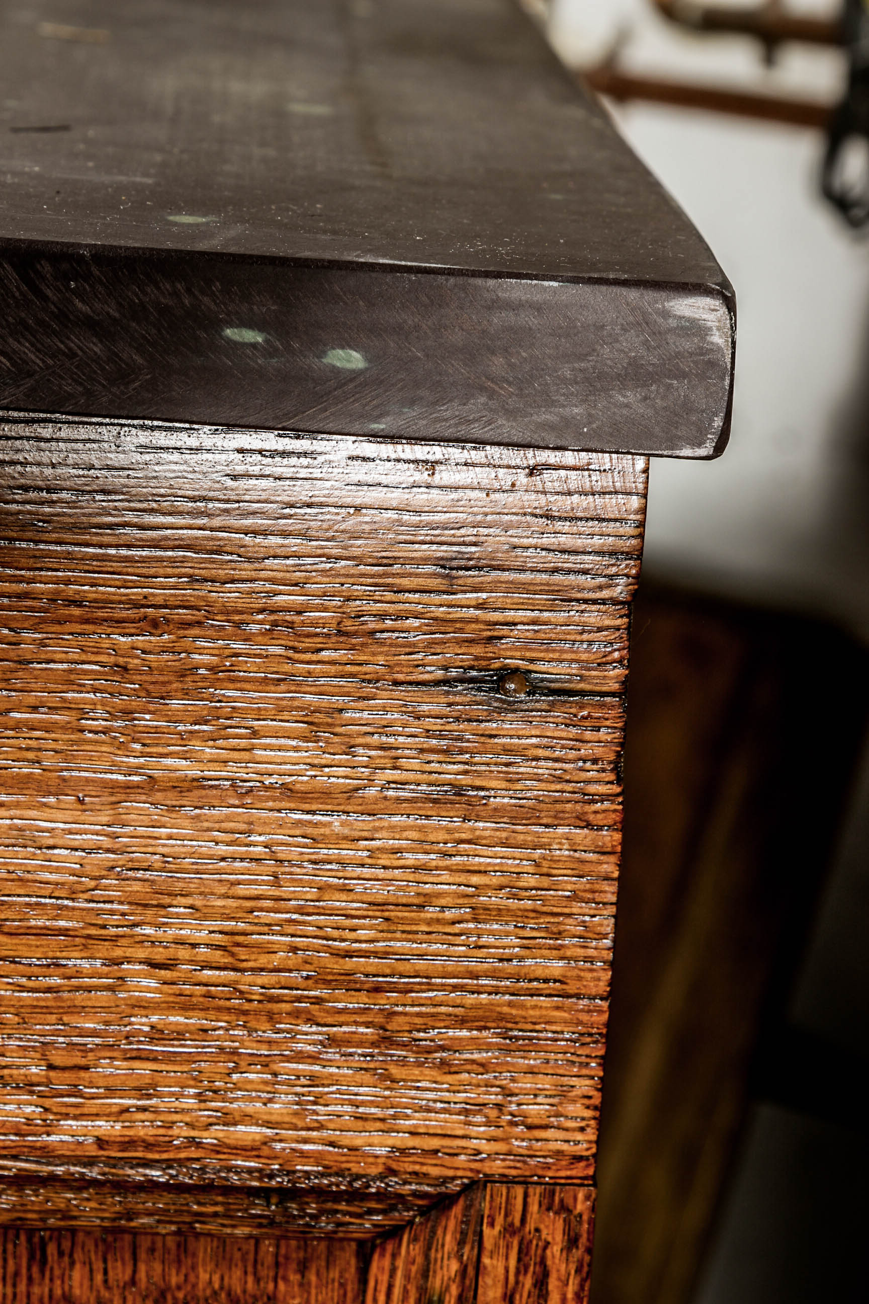 Stone Top Oak Cabinets