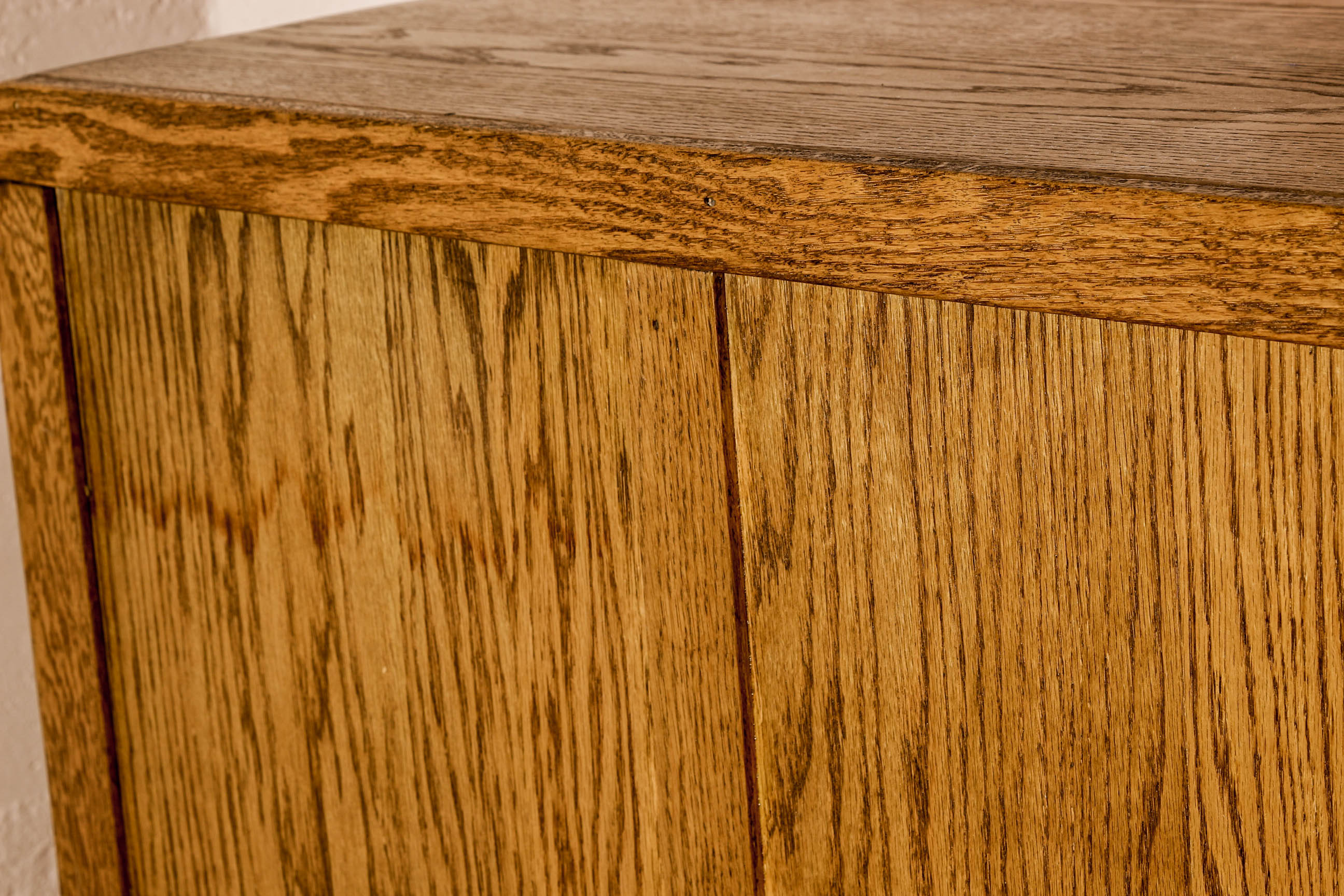 Vintage Oak Four Drawer Filing Cabinet