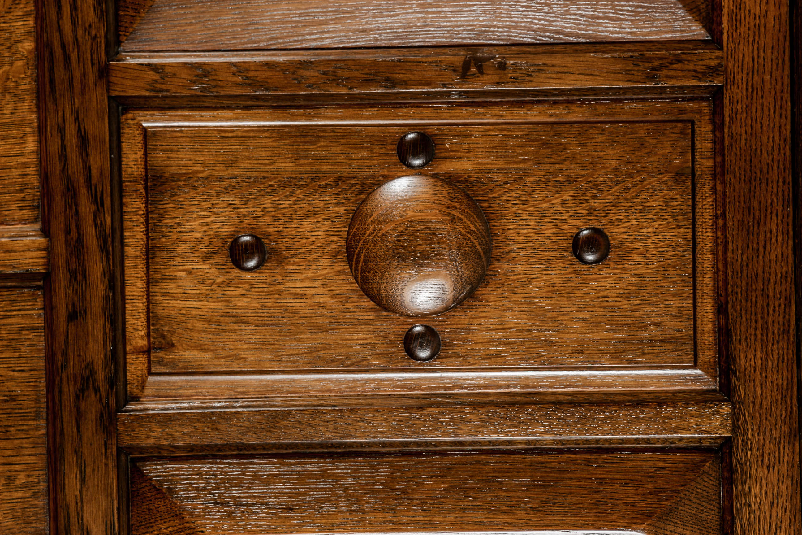 Jacobean Revival Style Oak Cabinet