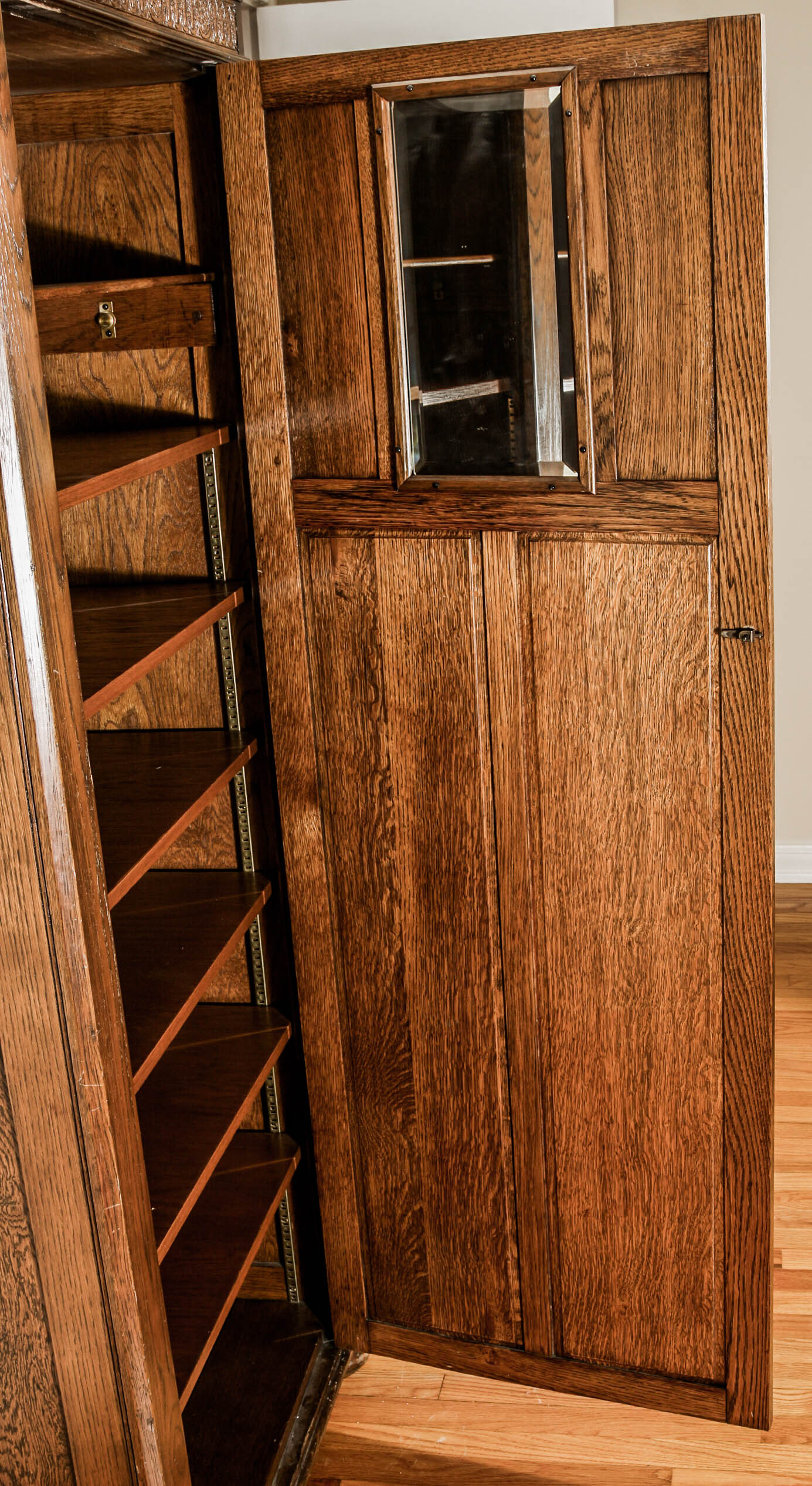 Jacobean Revival Style Oak Cabinet