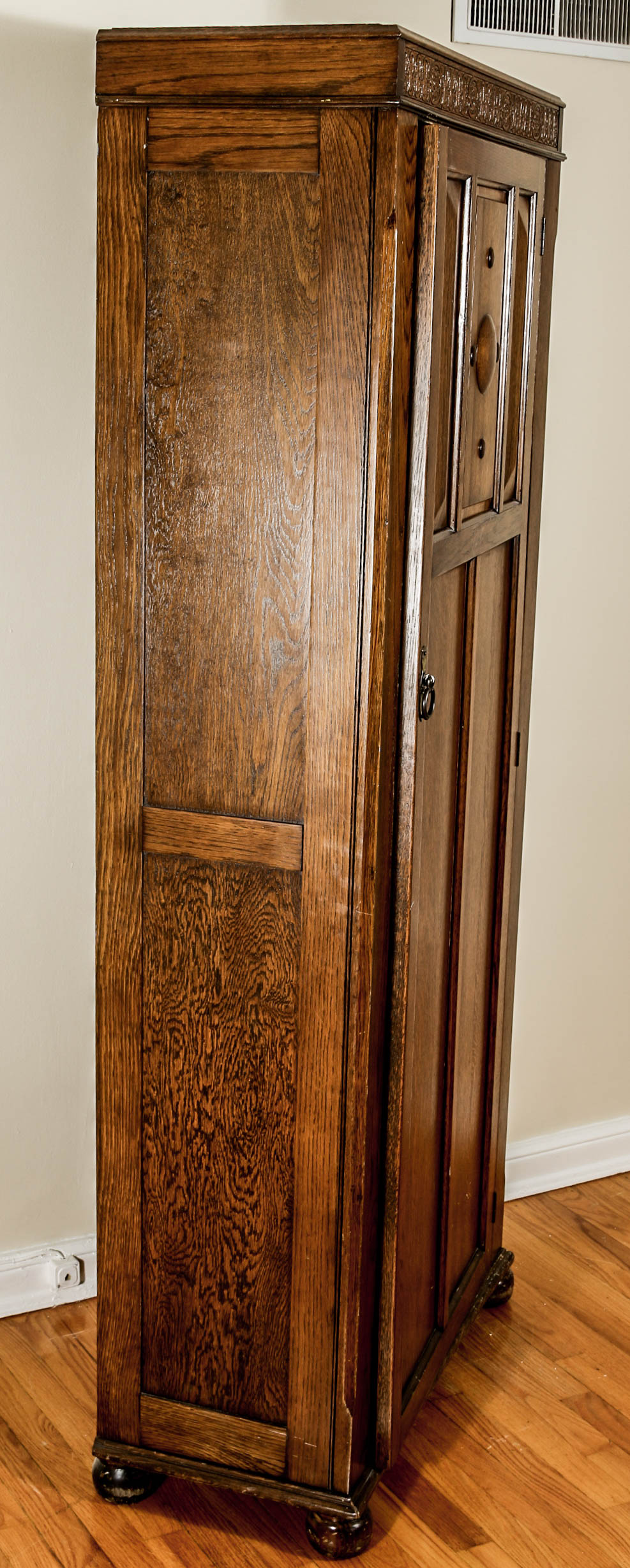 Jacobean Revival Style Oak Cabinet
