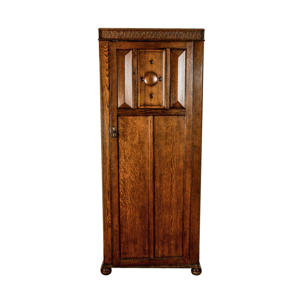 Jacobean Revival Style Oak Cabinet