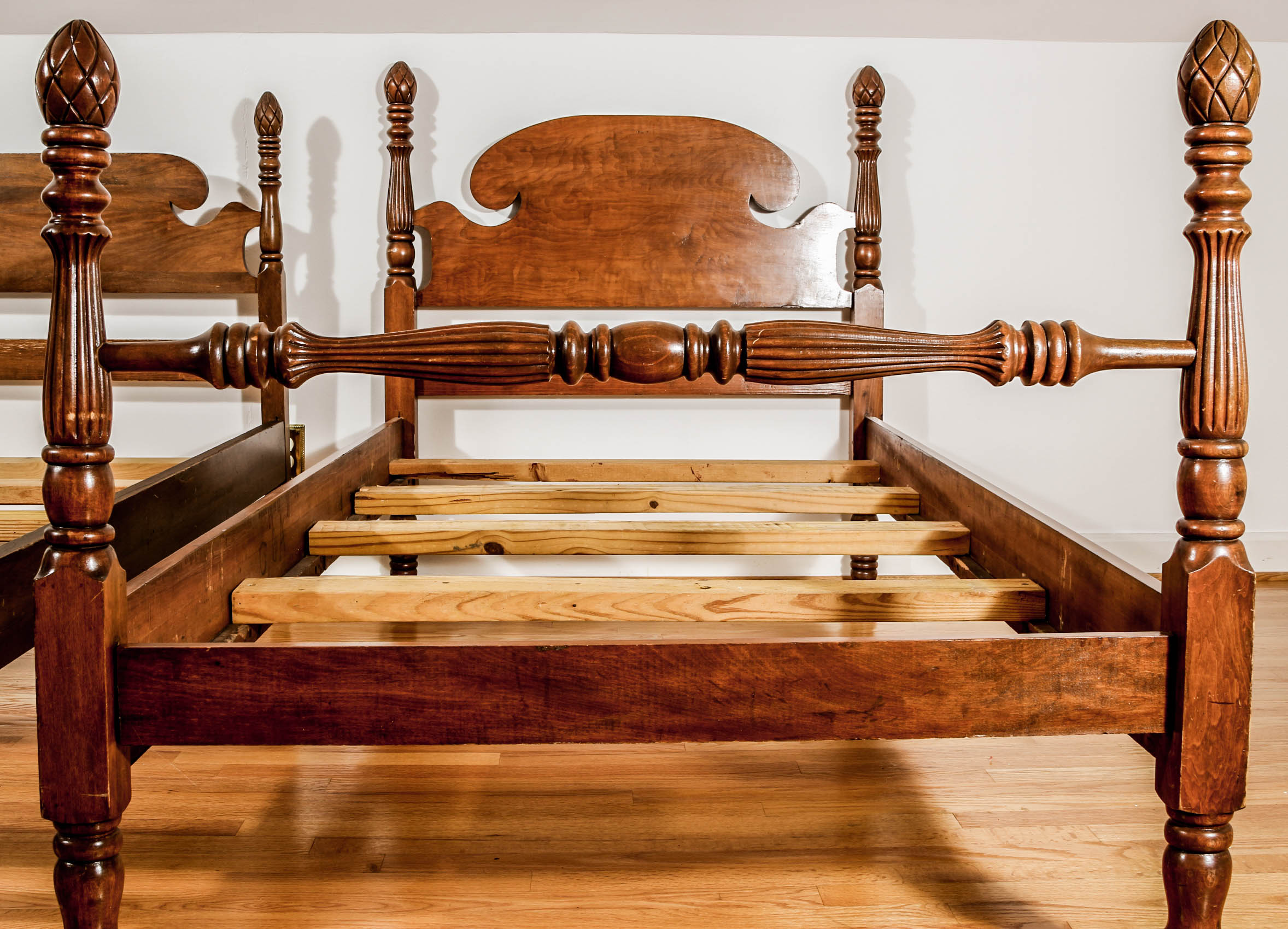 Vintage Twin Size Mahogany Beds