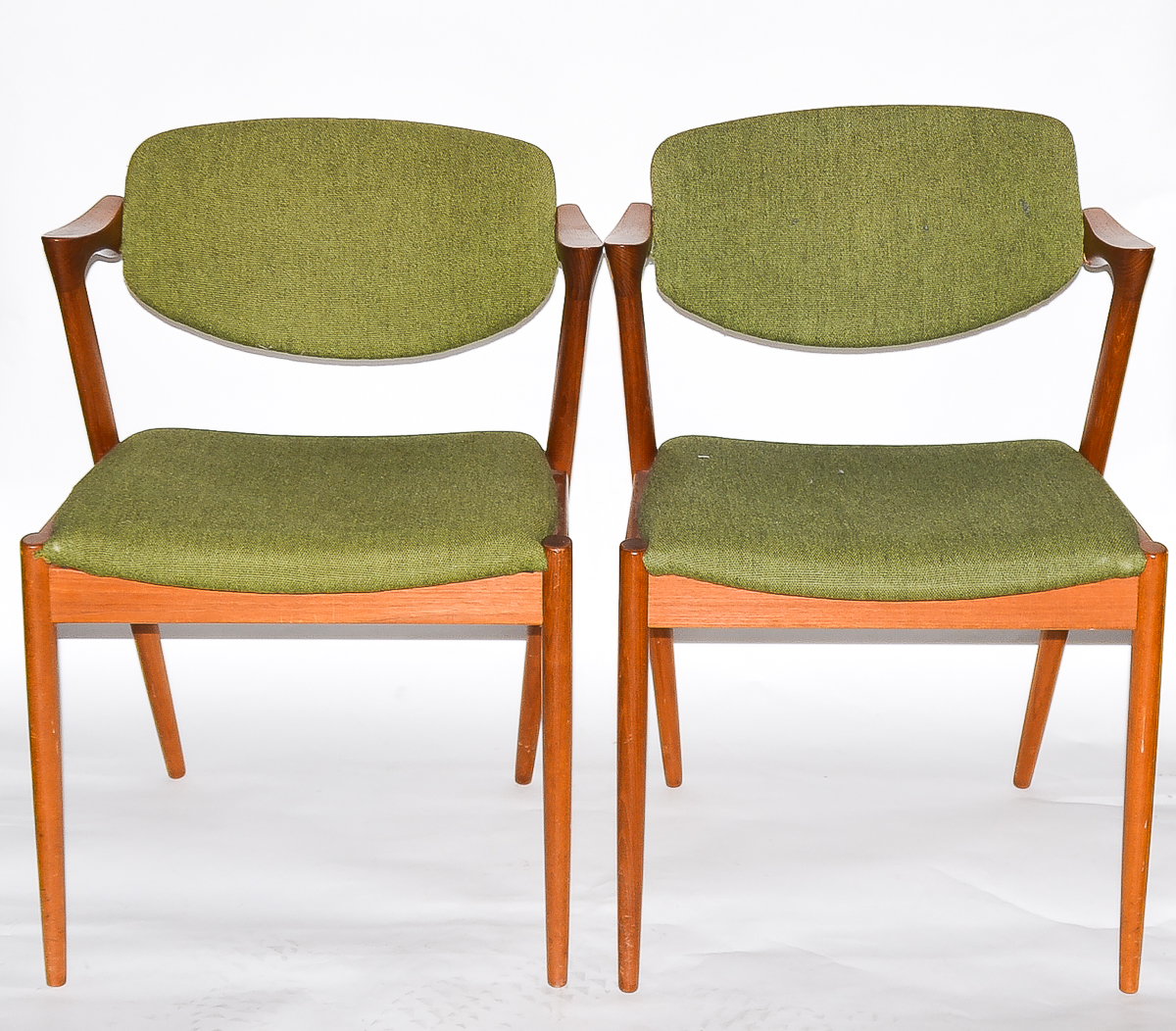 Six Kai Kristiansen Danish Modern Teak "42" Dining Chairs