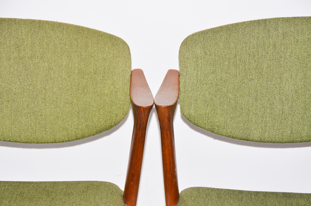 Six Kai Kristiansen Danish Modern Teak "42" Dining Chairs