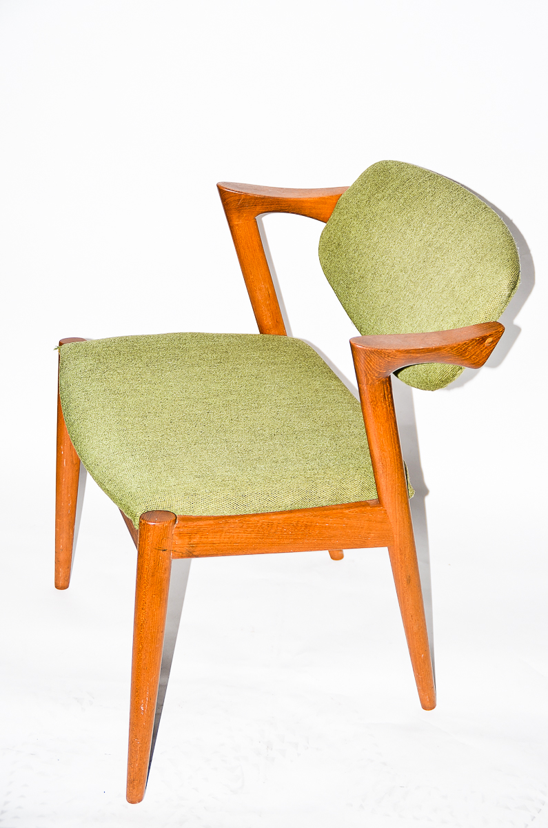 Six Kai Kristiansen Danish Modern Teak "42" Dining Chairs