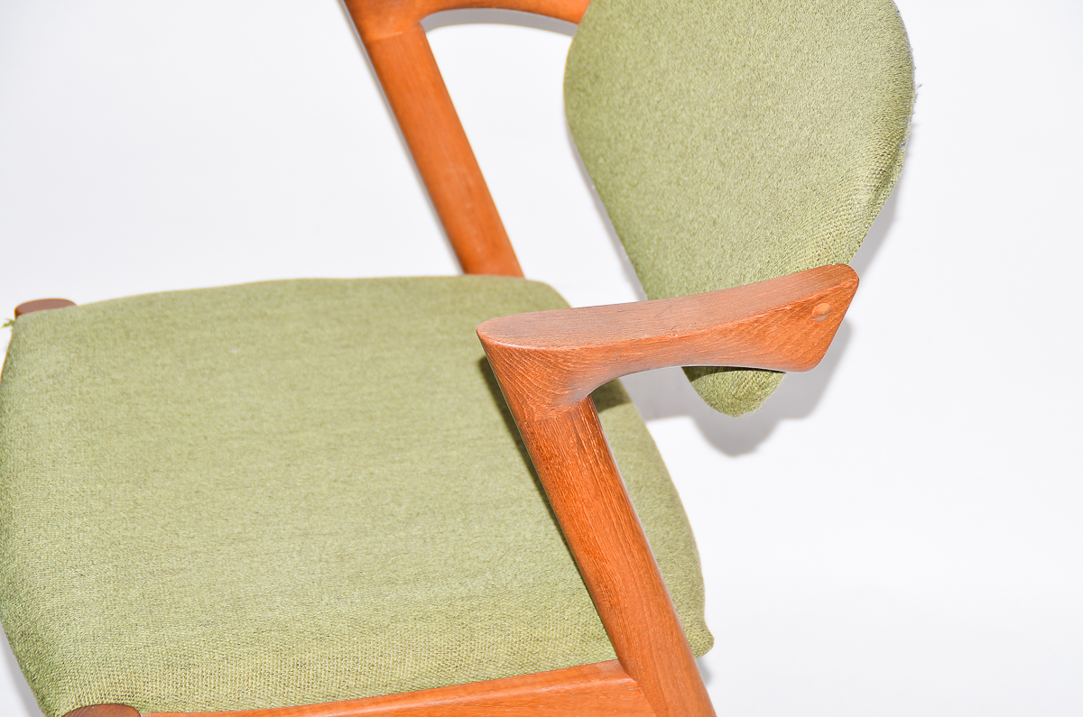 Six Kai Kristiansen Danish Modern Teak "42" Dining Chairs