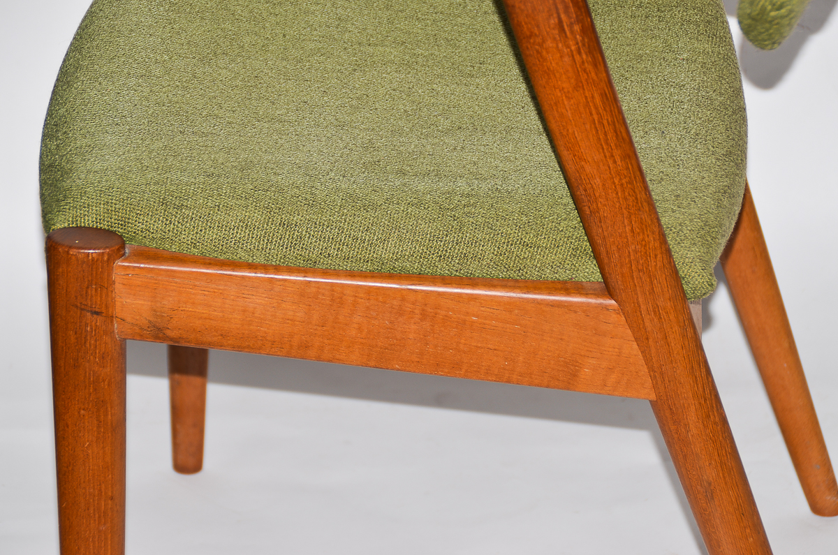 Six Kai Kristiansen Danish Modern Teak "42" Dining Chairs