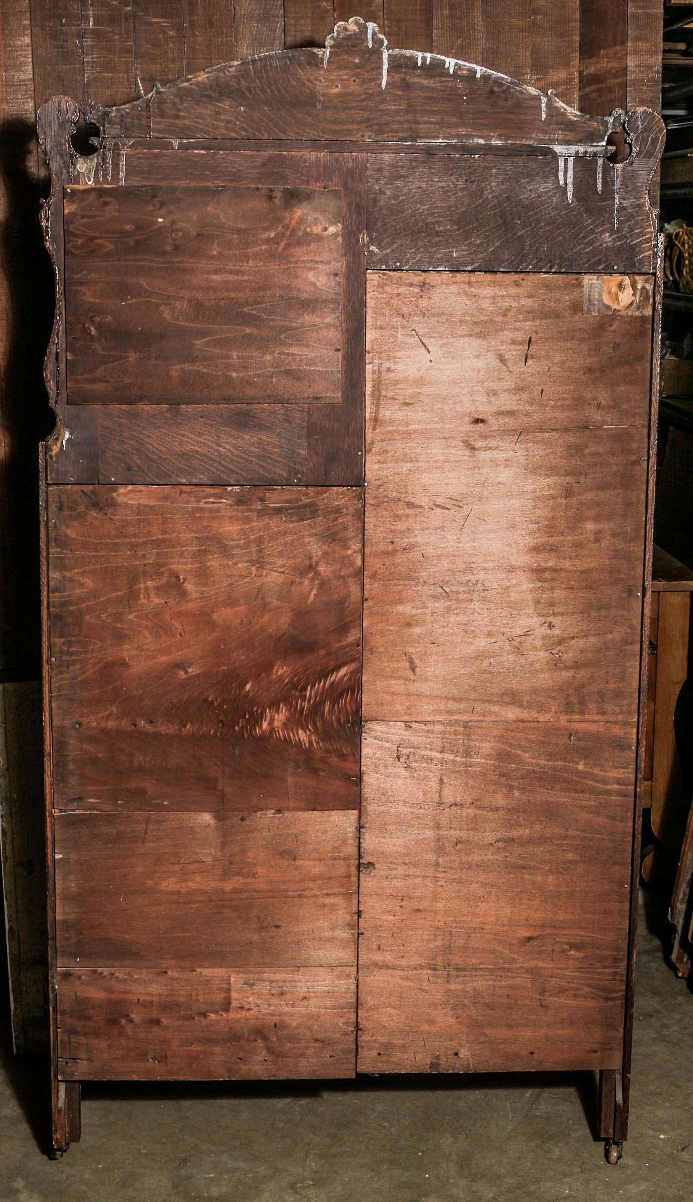 Antique Victorian Oak Secretary Cabinet