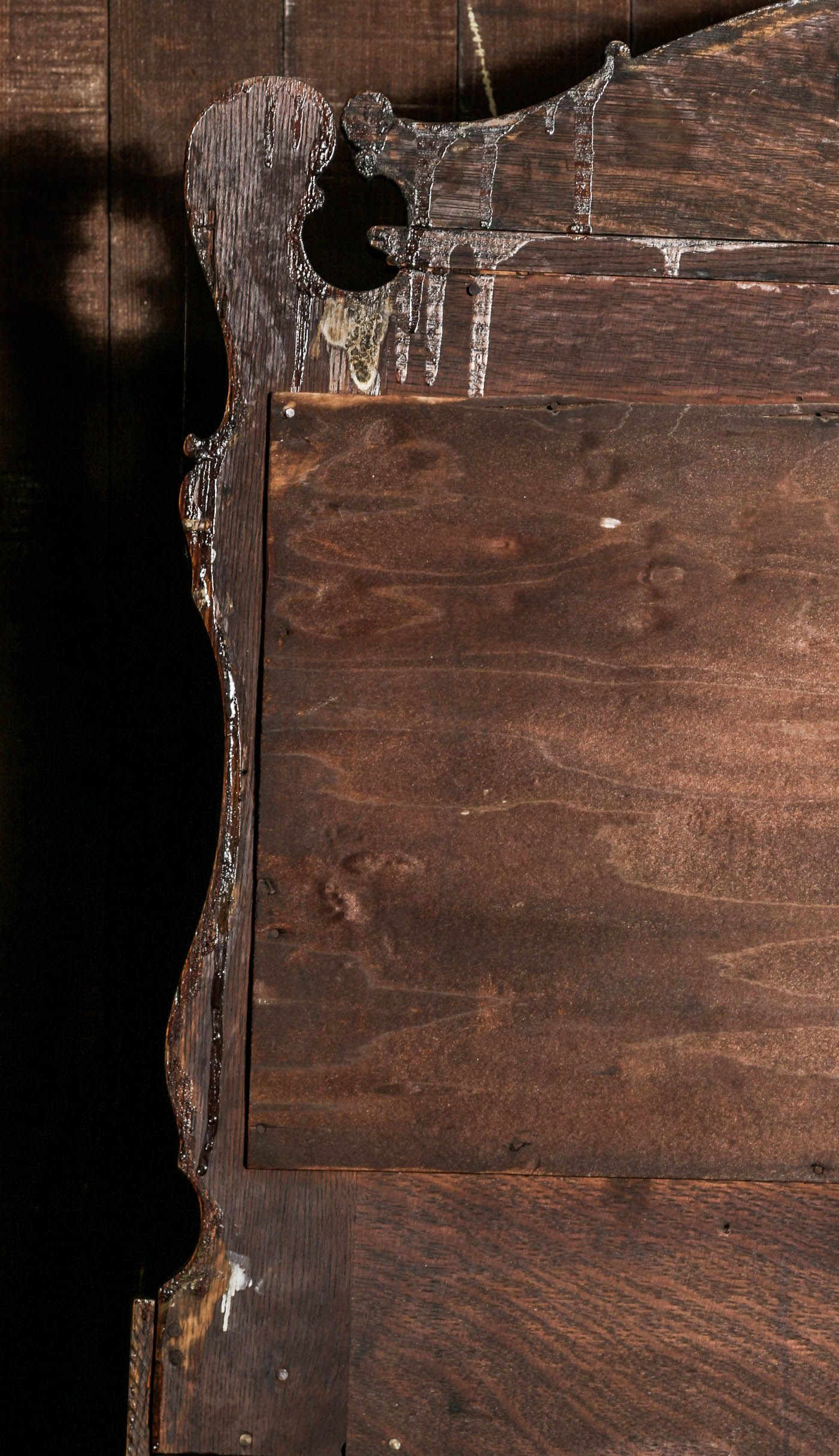 Antique Victorian Oak Secretary Cabinet