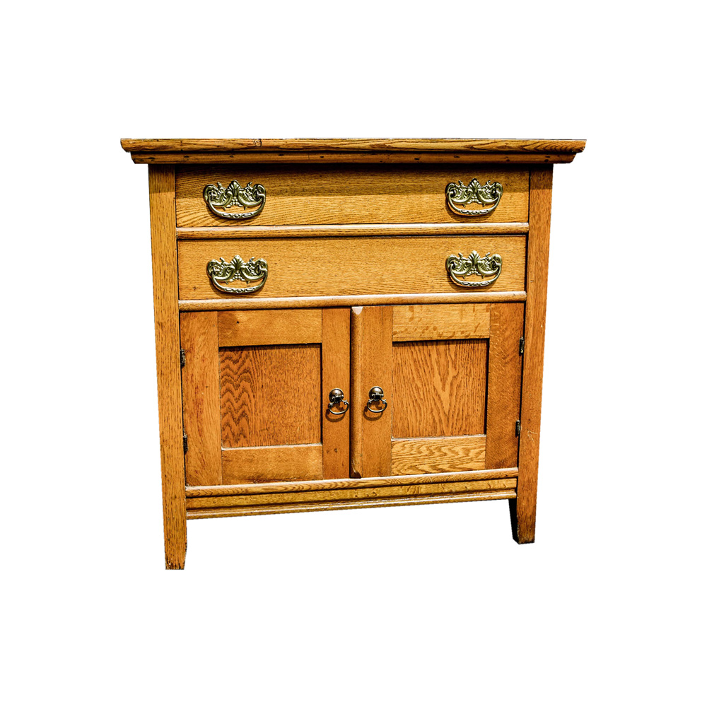 Victorian Style Oak Washstand