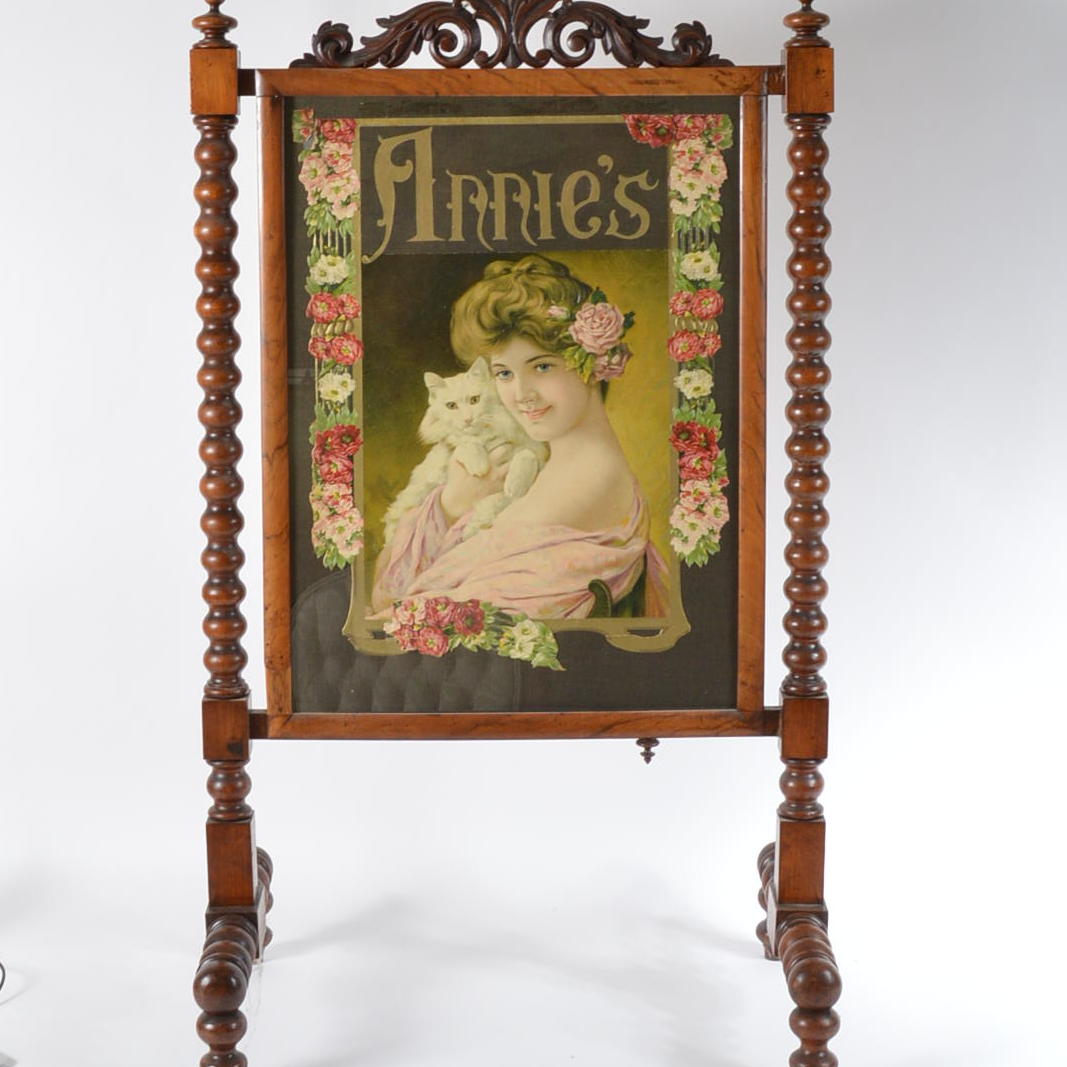 Victorian Style Wooden Fireplace Screen