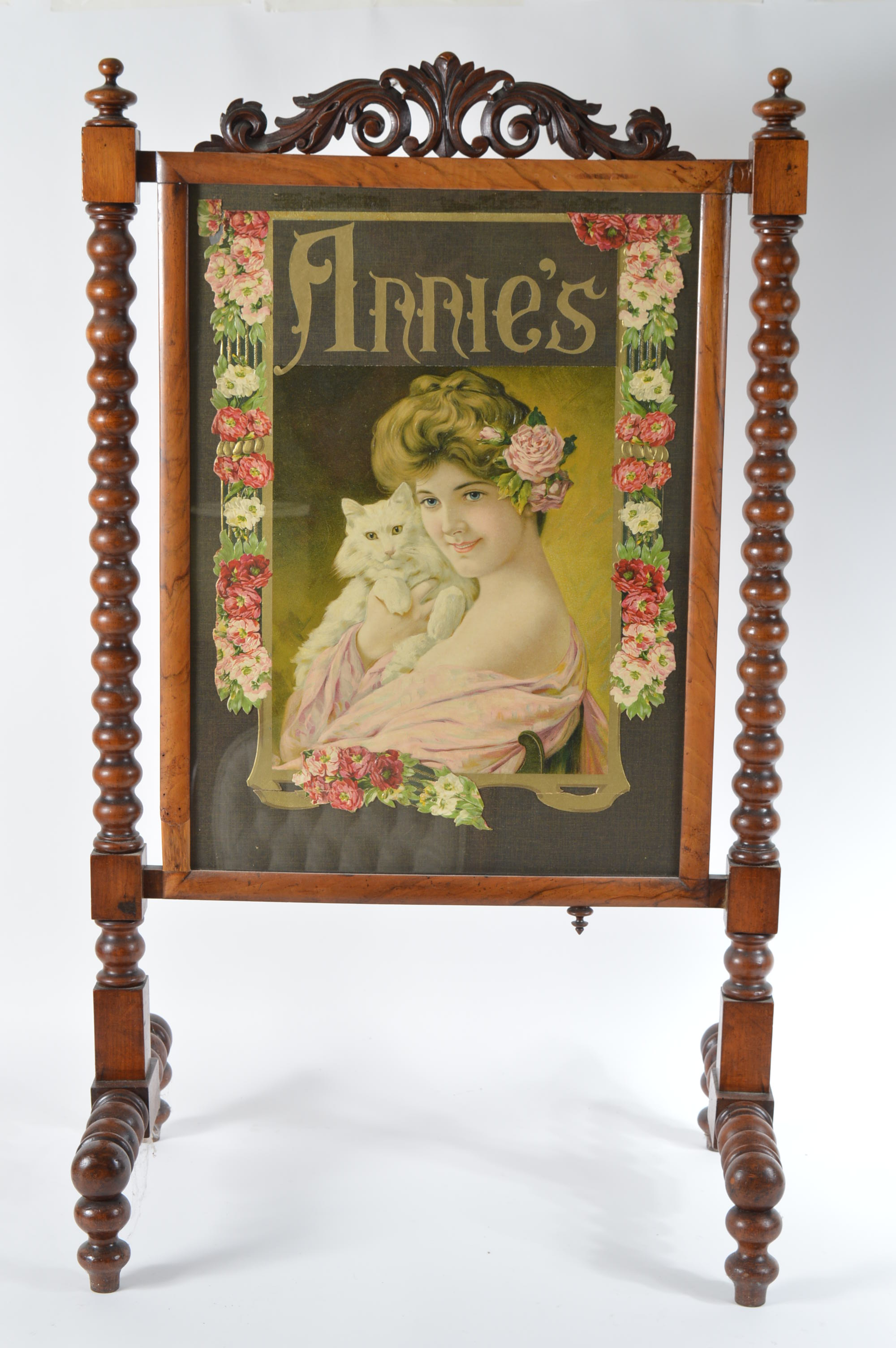 Victorian Style Wooden Fireplace Screen