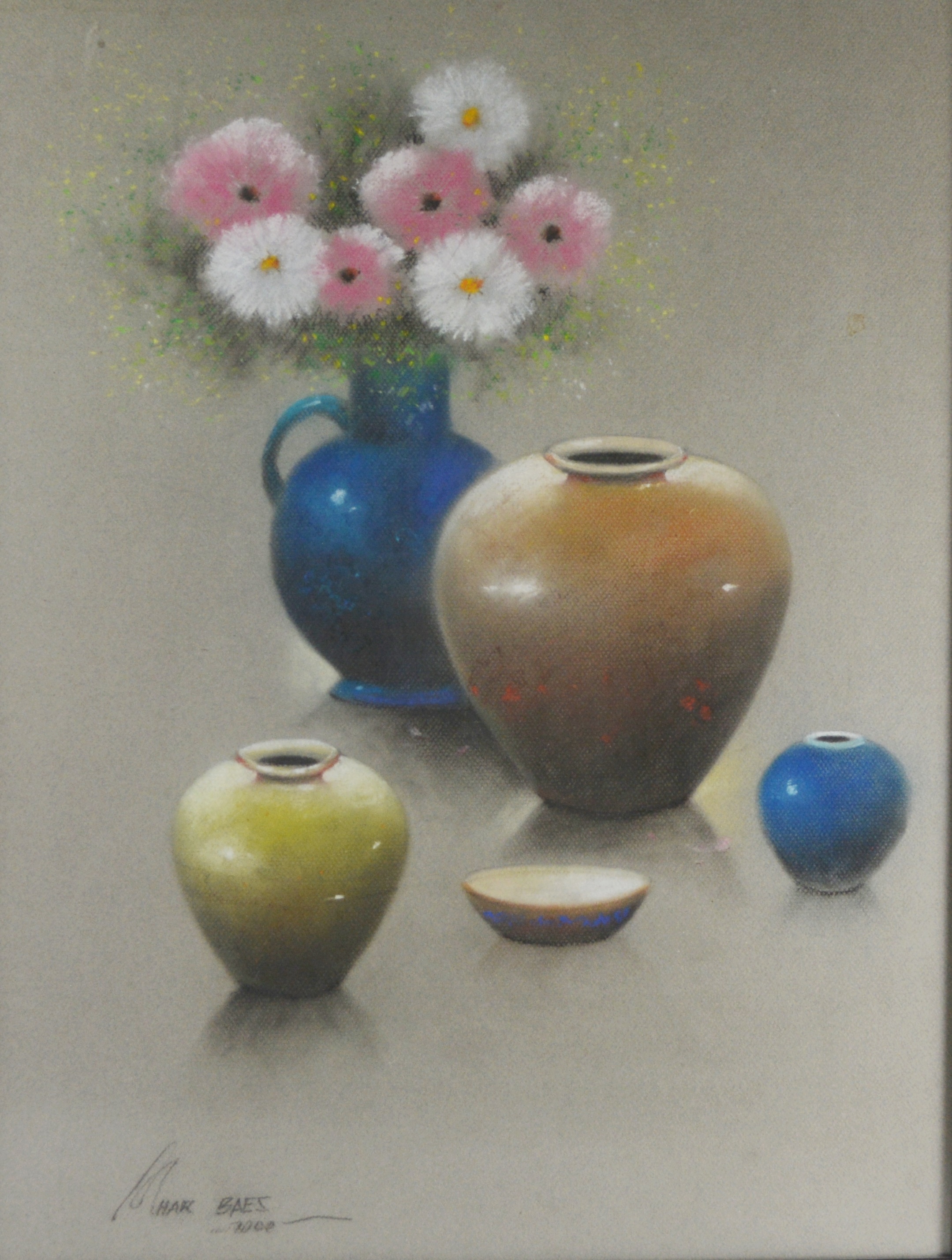 Mhar Baez Original Still Life Pastel Drawing