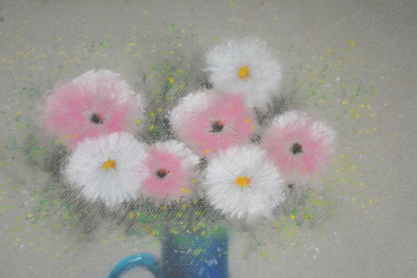 Mhar Baez Original Still Life Pastel Drawing