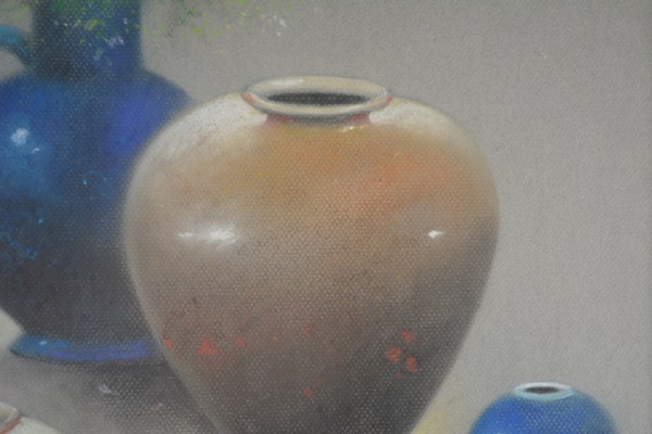 Mhar Baez Original Still Life Pastel Drawing