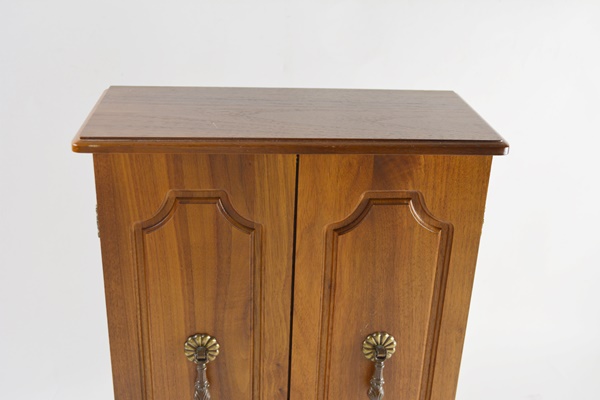 Walnut Table Top Jewelry Cabinet by Decatur Industries
