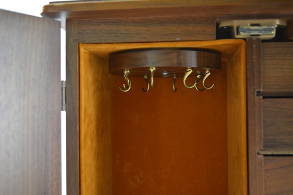 Walnut Table Top Jewelry Cabinet by Decatur Industries