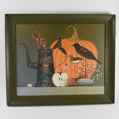 C. Wysocki Folk Style Reproduction Painting on Board