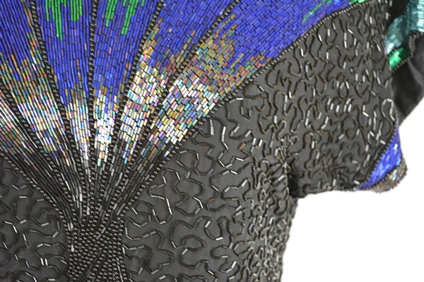 Oleg Cassini Bufferfly Beaded Women's Shirt