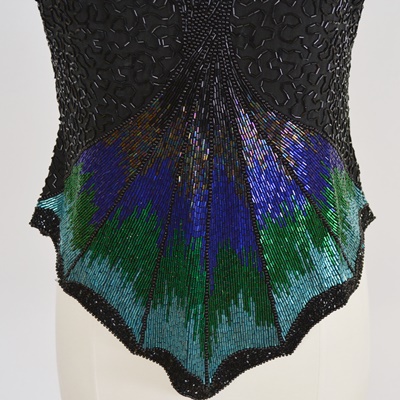 Oleg Cassini Bufferfly Beaded Women's Shirt